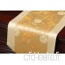 Max Home @ Chemin de table en satin de luxe - Nappe- Tissu de table de thé - Tissu de table - Tissu de table long - Tissu européen  jaune clair  décoratif à la maison  partie  taille : 33*150cm  - B0795R66YX